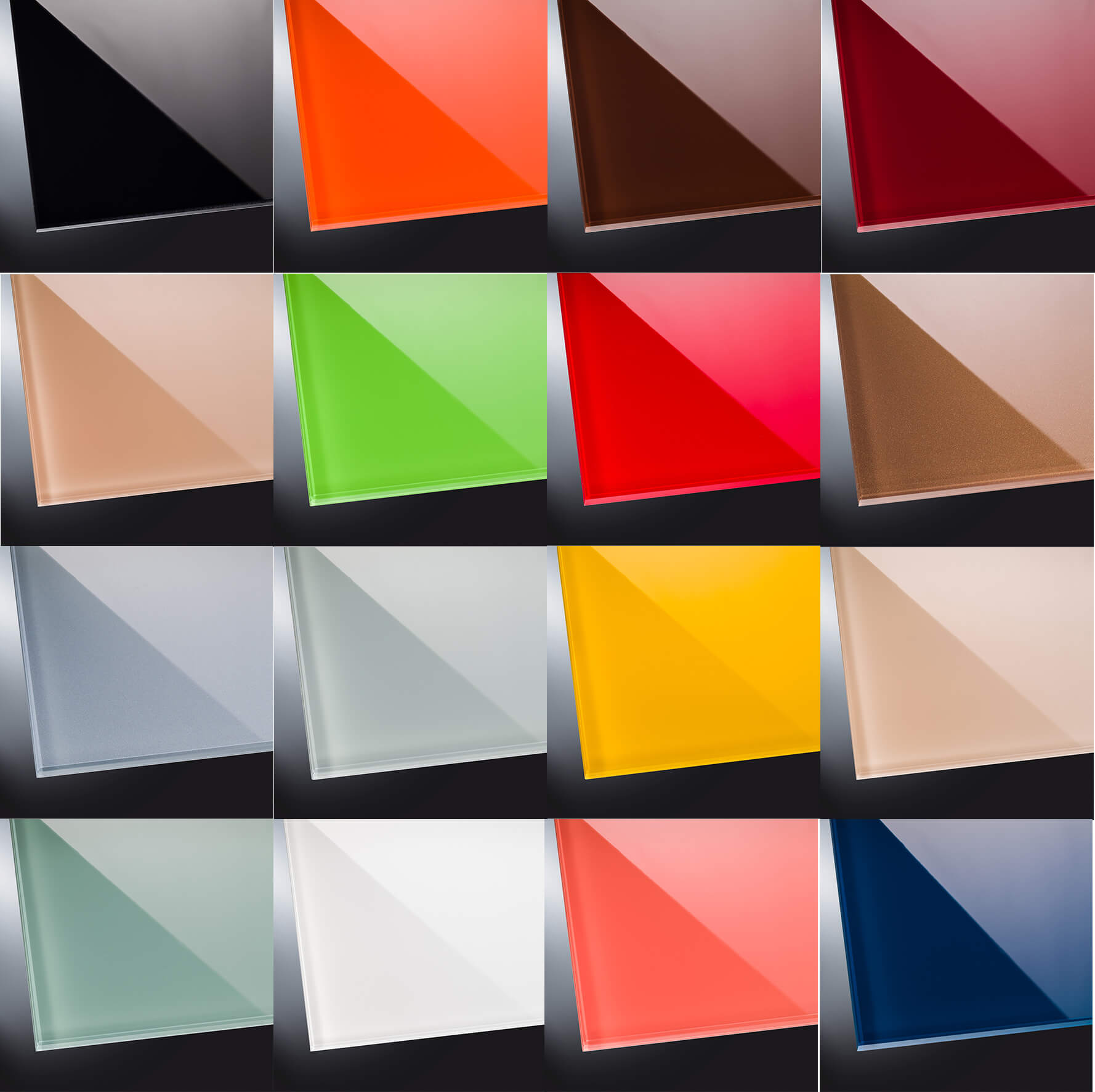Lackiertes Glas glänzend | RAL-Farbe nach Wunsch